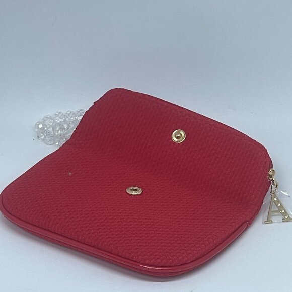 Giorgio Armani Parfums Cosmetic Makeup Travel Flat Pouch Bag - Red - Very Nice - Picture 4 of 8